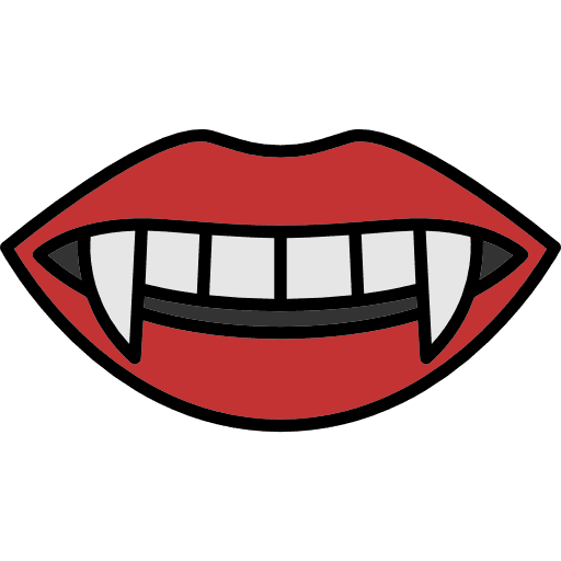 Vampire spooky halloween terror icon