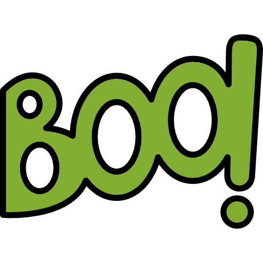 Boo spooky terror fear icon