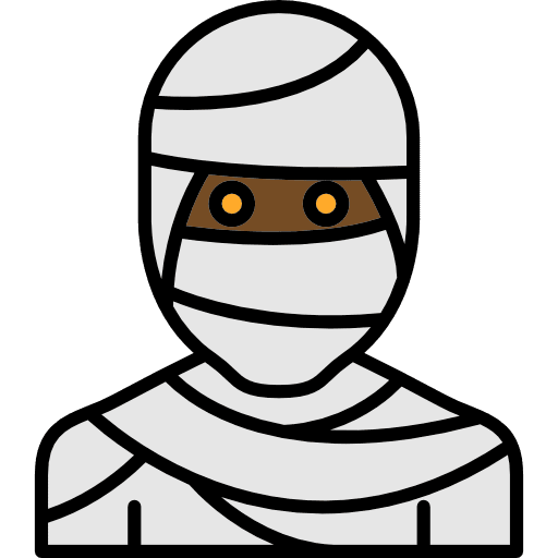 Mummy scary horror spooky icon