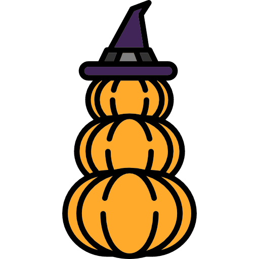 Pumpkin scary spooky halloween icon