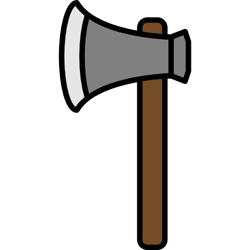 Axe weapons construction carpentry icon