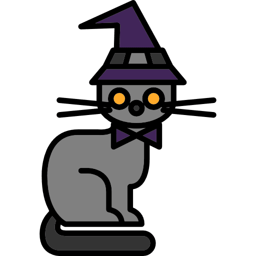 Cat scary cat spooky icon