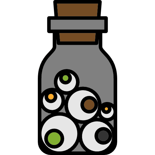 Eyeballs spooky halloween fear icon