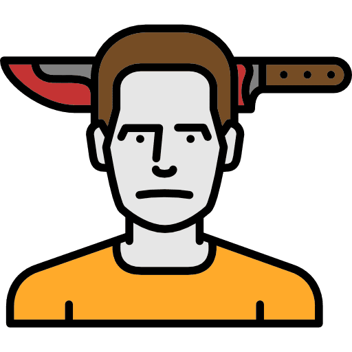 Head knife horror halloween icon