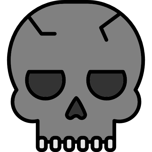 Skull scary spooky skull icon