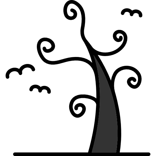 Tree fear tree halloween icon