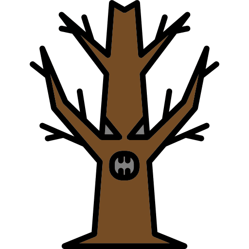Tree spooky halloween terror icon