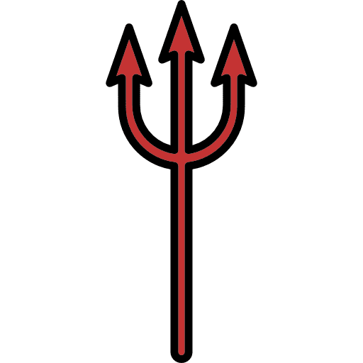 Trident harpoon weapons halloween icon