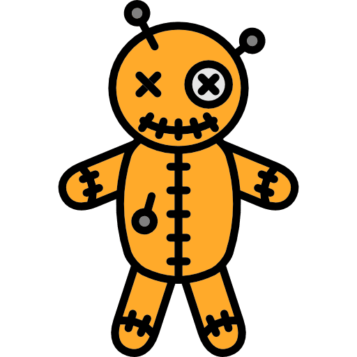 Voodoo doll spooky terror horror icon