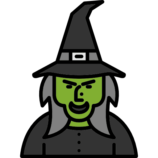 Witch halloween scary witch icon