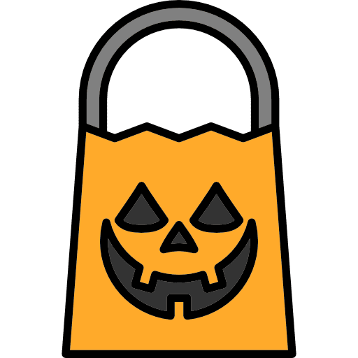 Bag halloween spooky terror icon