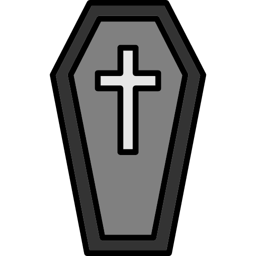 Coffin scary coffin halloween icon