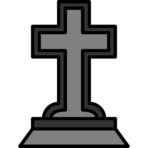 Tombstone terror horror halloween icon