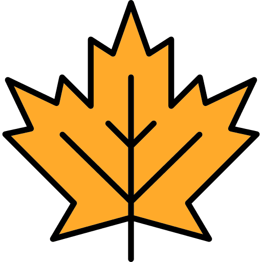 Maple leaf nature halloween plant icon