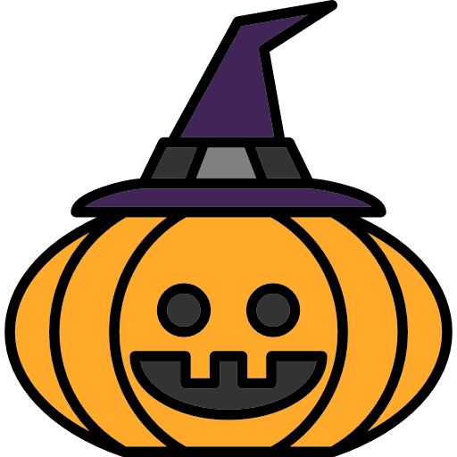 Pumpkin spooky scary halloween icon