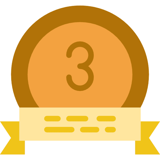 Bronze medal medal third prize icon