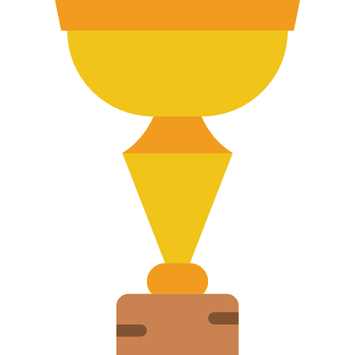 Trophy winner sports and competition award icon