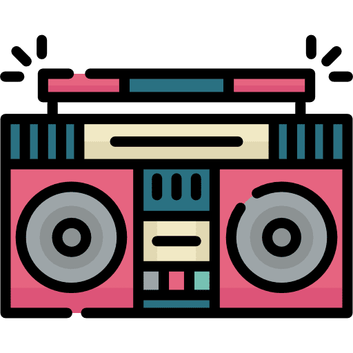 Radio cassette cassette retro radio cassette icon