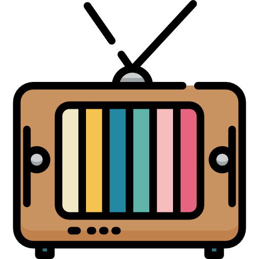 Television tv screen vintage antique icon