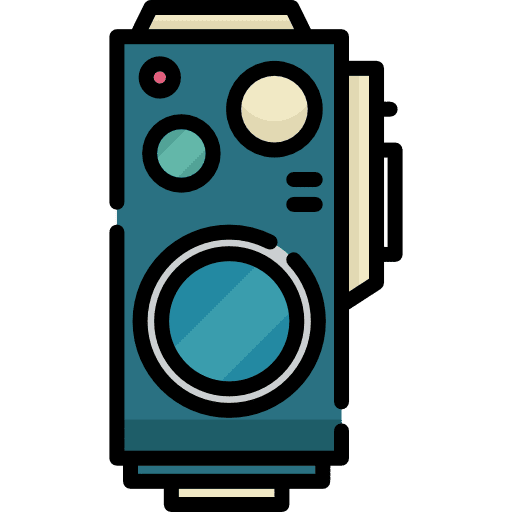 Camera super 8 vintage video camera icon