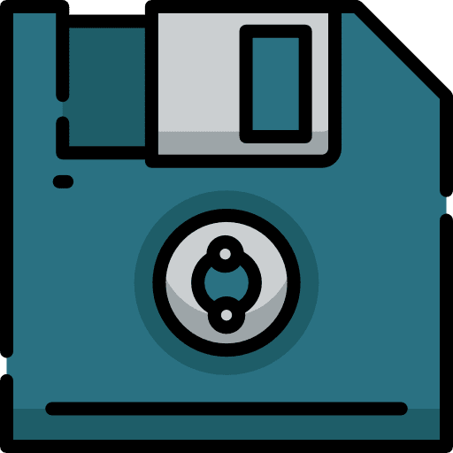 Floppy disk interface multimedia technology icon