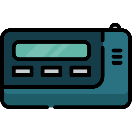 Pager computer and media device technology icon