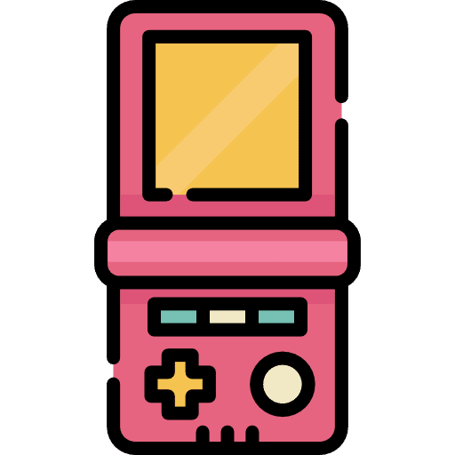 Portable console gamer device technology icon