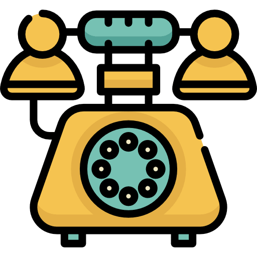 Telephone vintage communications technology icon