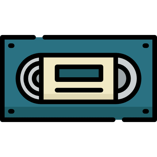 Vhs tape vhs recording icon