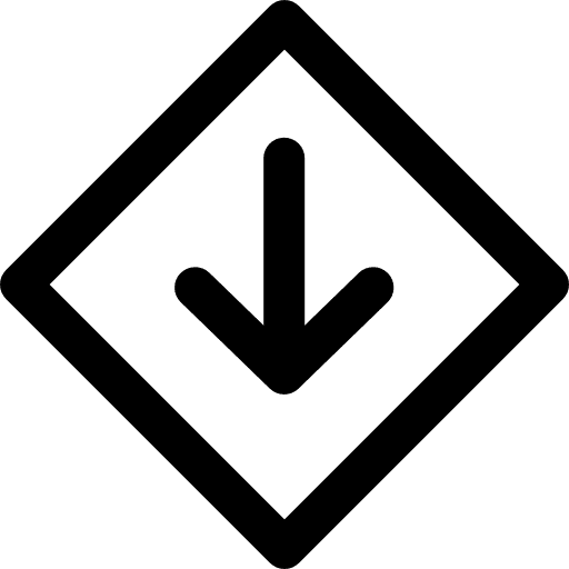 Down arrow arrows direction downloading icon