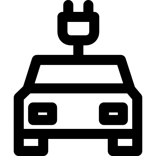 Electric car transportation car automobile icon