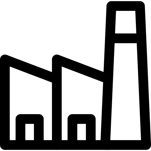 Factory industrial contamination landscape icon