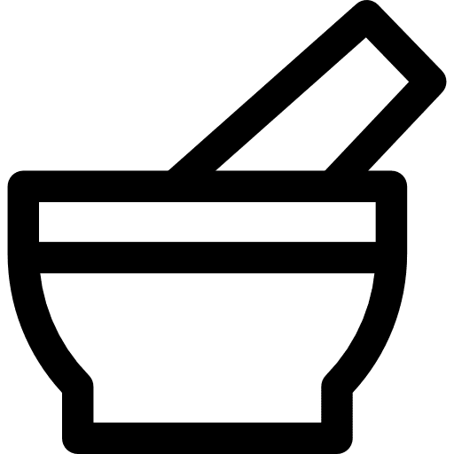 Mortar pestle furniture and household mortar icon