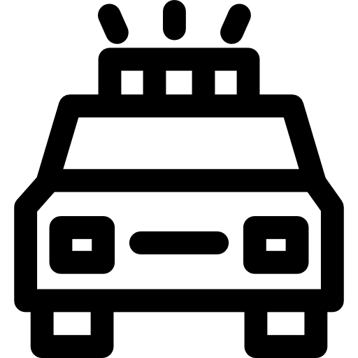 Police car security transport automobile icon