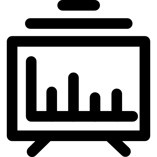 Presentation graphic financial statistics icon