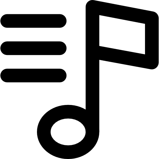 Playlist music note quaver music and multimedia icon