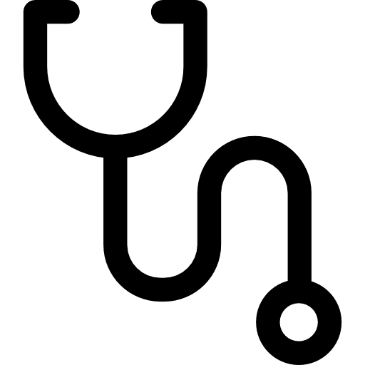 Stethoscope healthcare and medical phonendoscope health icon