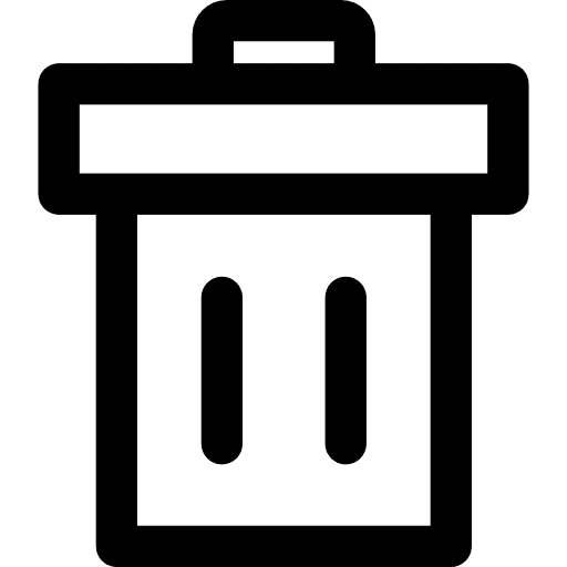 Trash tools and utensils trash bin icon