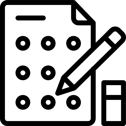 Test multiple choice document archive icon