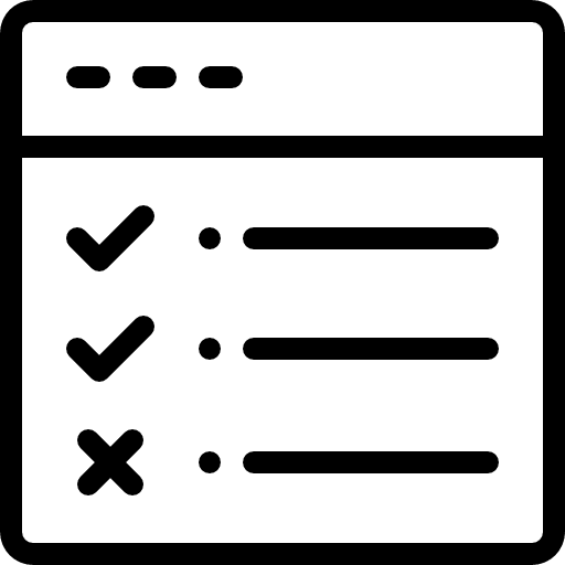 Browser education check html icon