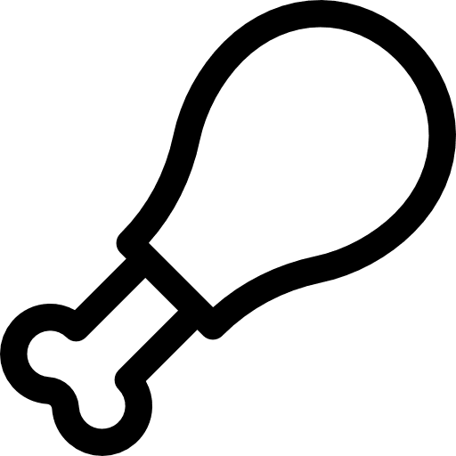 Chicken wing food and restaurant chicken leg icon