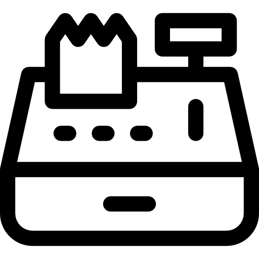 Cashier money tool commerce and shopping icon