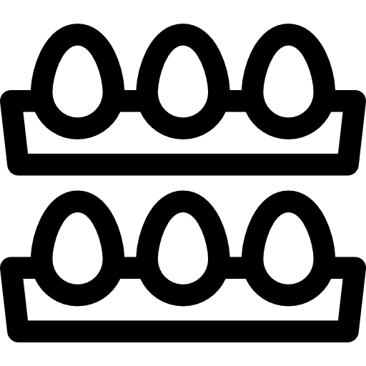 Eggs food and restaurant hen carton icon