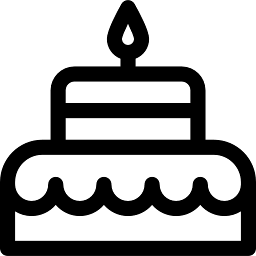 Cake food and restaurant sweet birthday icon