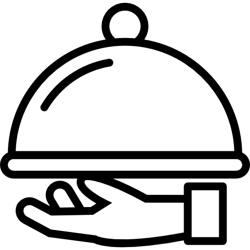 Dinner serving dish dinner food and restaurant icon