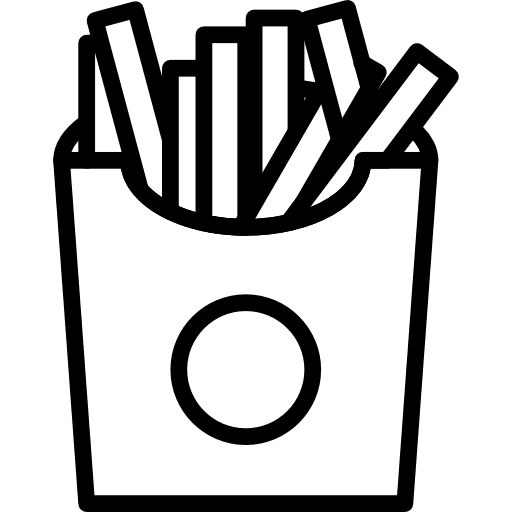 French fries junk food fries food and restaurant icon