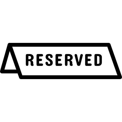 Reserved reserved sign restaurant icon