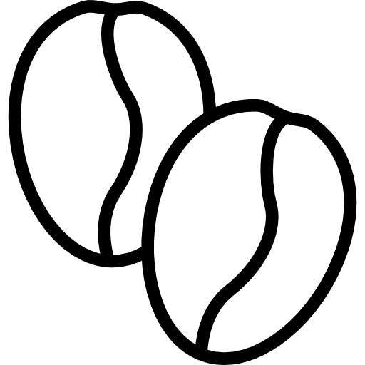 Coffee beans food and restaurant beans food icon