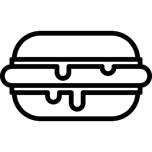 Hot dog junk food food food and restaurant icon