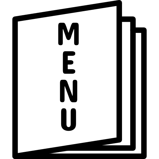 Menu choose restaurant print products icon